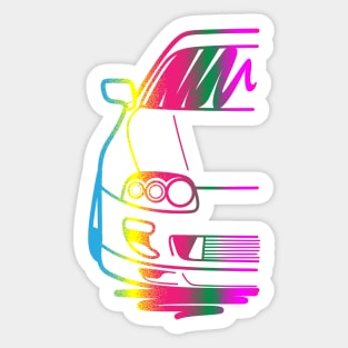 Neon Toyota Supra Sticker